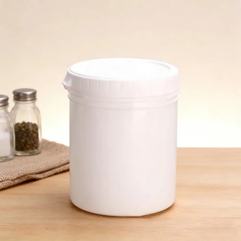 Portable 1000ml Empty Jar Plastic Food Grade Packaging Bottle Airtight Sealing with Cover Storage Container Paint Can