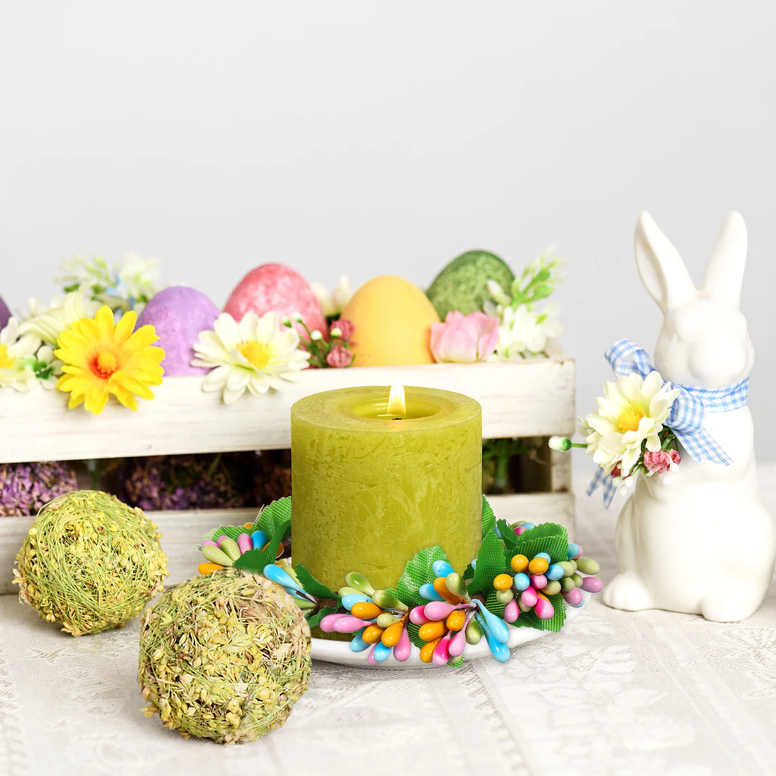 4 قطعة إكليل الربيع وهمية ديكور 6 5 سنتيمتر بيري فانوس حفلة الربيع وهمية إكليل المنزل مأدبة عطلة داخلي في الهواء الطلق #4