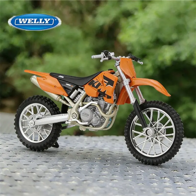

Модель мотоцикла Welly 1:18 KTM 450 SX Racing SX-F из сплава, литая под давлением, для уличных и кроссовых гонок, детская игрушка, подарок