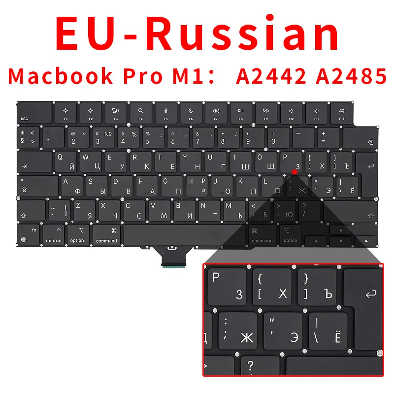 Nieuw A2442 A2485 Keyboard Macbook Pro 14 "16" M1 Pro/Max Us Uk Frans Germany Italië Koreaanse Russische Vervangende Toetsenbord 2021