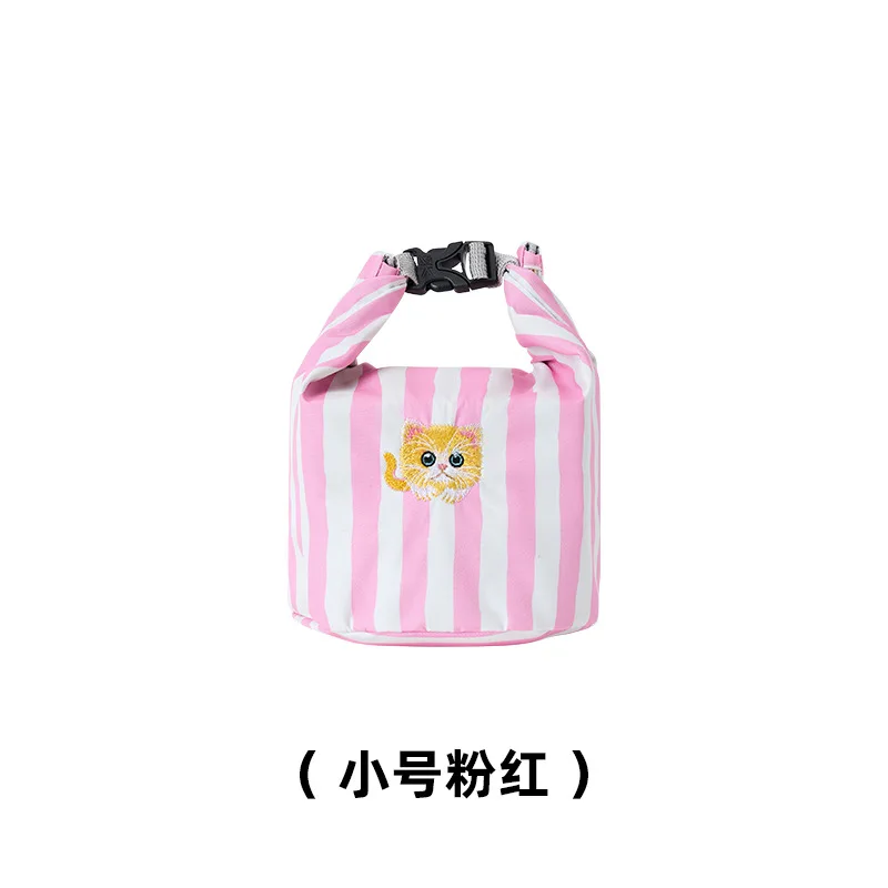 Large Capacity Insulation Bag, Office Lunch Box Insulation Interlayer with Rolled Mouth Design for Long-Term Insulation, Handbag