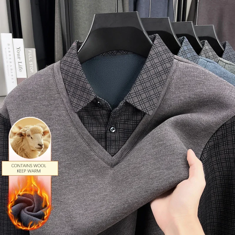 

Бренд TFETTERS, Новое поступление 2025, зимняя рубашка-поло, мужская рубашка-поло с длинными рукавами, утепленная мужская рубашка-поло на флисовой подкладке, большие размеры