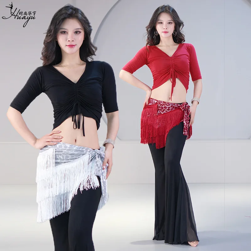 

New Belly Dance Outfit Modal Top Practice Suit Set Versatile with Tassels Suitable for Beginners Specifically for Oriental