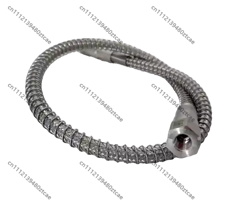 316L Stainless Steel Metal Bellows High Pressure Explosion Proof Gas Hose NPT1/4 Internal Thread Cylinder Connect Pipe