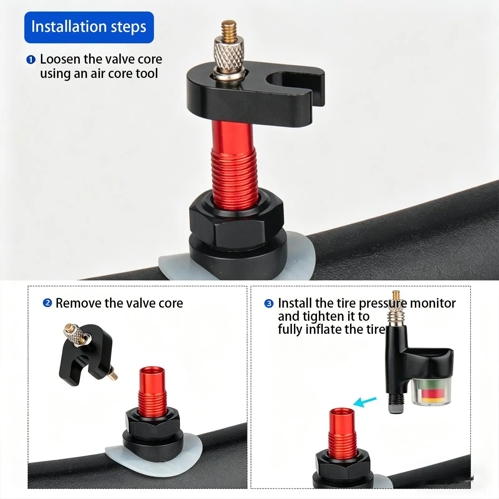 

Tire Monitoring Sensor Portable Professional Real-time Airtight Bike Tire Sensors Monitor System For Adults Lovers Families