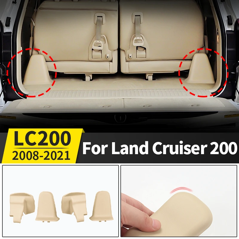 

For 2008-2021 Toyota Land Cruiser LC200 200 Car Seat Rail Cover ABS Plastic Protective Trim Guard Caps Set Interior Accessories