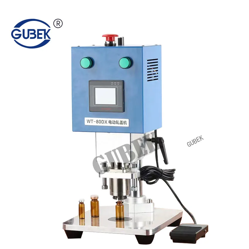 13mm 20mm Full Electric Small Bottle Solution Glass Vial Metal Aluminum Caps Stopper Crimping Sealing Capping Machine