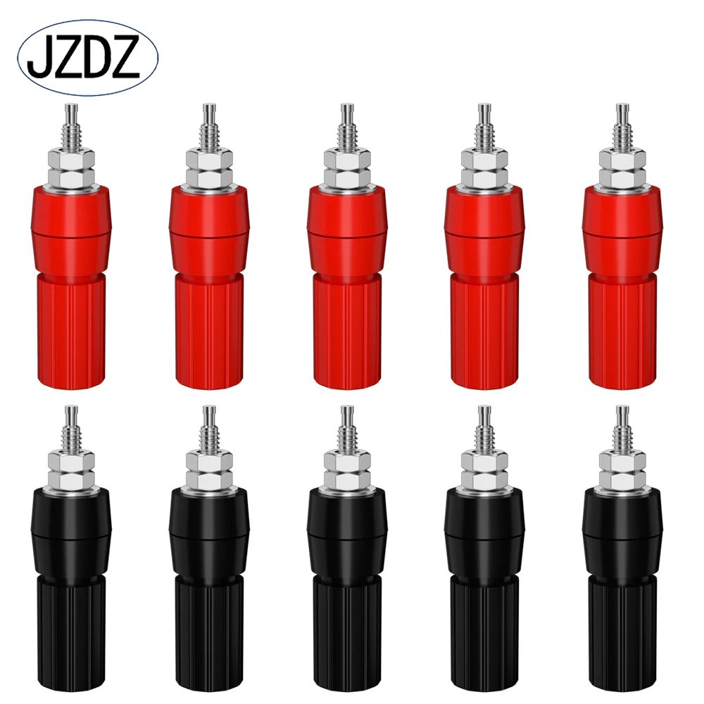 JZDZ 10 sztuk 4MM gniazdo bananowe zacisk nakrętka wtyczka bananowa Jack złącze elektryczne Terminal DIY części J.50008