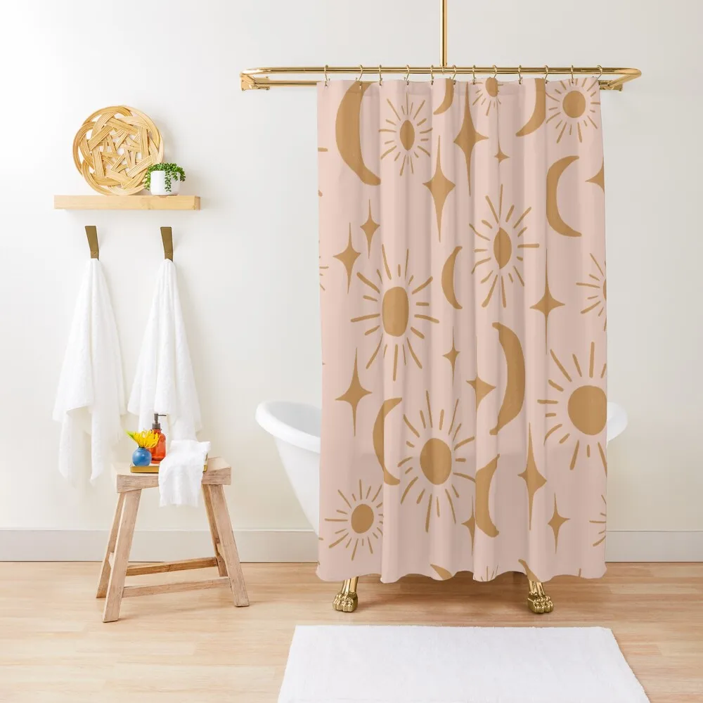 

Sun, Moon and Stars Shower Curtain Modern Showers For Bathroom Bathroom Shower Curtains