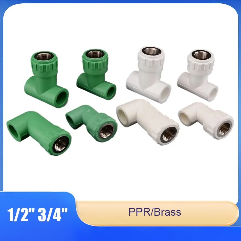 

20/25PPR To 4 Points Brass Inner Wire Tee Elbow Lengthened Tap Pipe Fittings Hot Weld Joint Accessories For Household Use