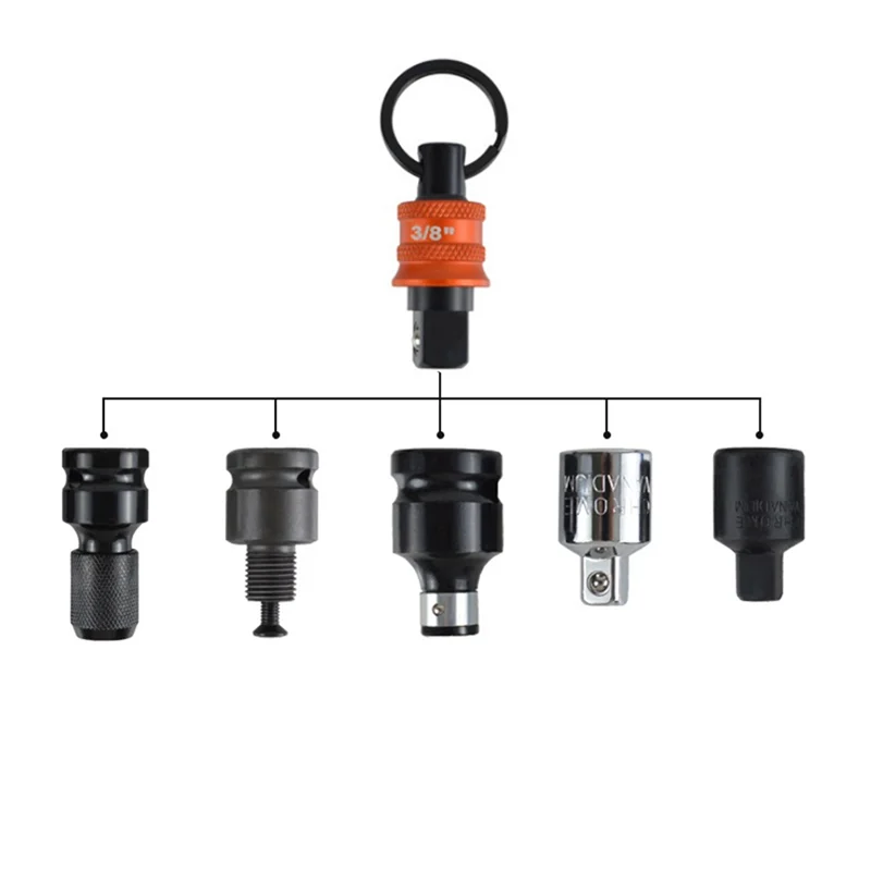 Slagmoersleutel Accessoireset-Socket Houder Sleutelhanger 3Pc-3/8In Socket Organizer Met Quick Release En Clip-Toolbox Opslag