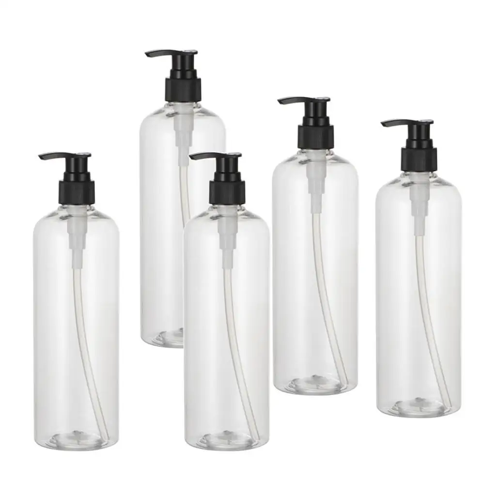 زجاجة شامبو وبلسم فارغة قابلة لإعادة الملء، 500 مل شفافة #6
