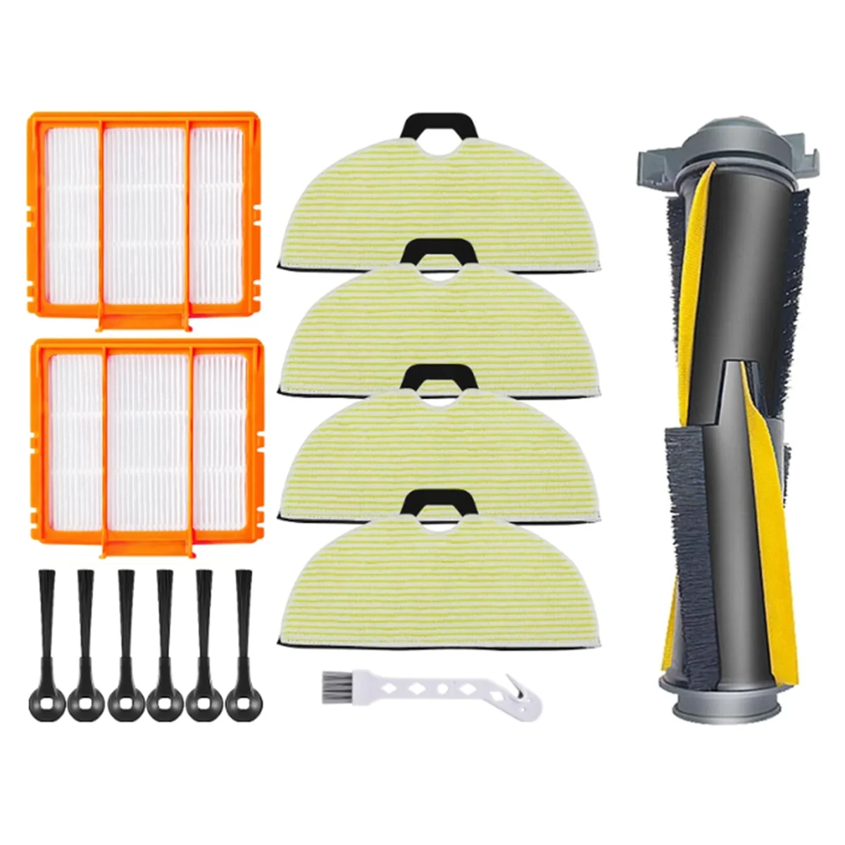 FNJK-запасные части для Shark RV2002WXUS RV2002WD RV2001DRUS RV2001WD AV2001WD робот-пылесос, комплект щеток для швабры, фильтр