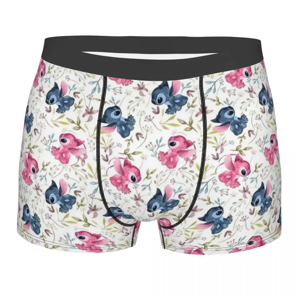 Stitch Tropical Floral intimo da uomo Boxer slip pantaloncini mutandine novità mutande morbide per Homme Plus Size