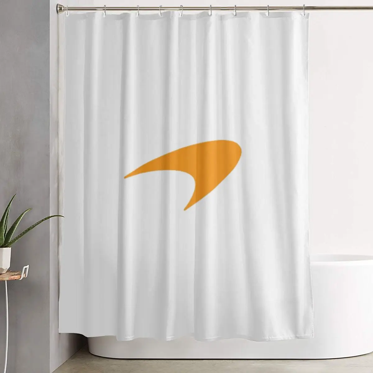 

Занавеска для душа с логотипом M-McLarens Papaya, полиэстеровая, водонепроницаемая, с крючками