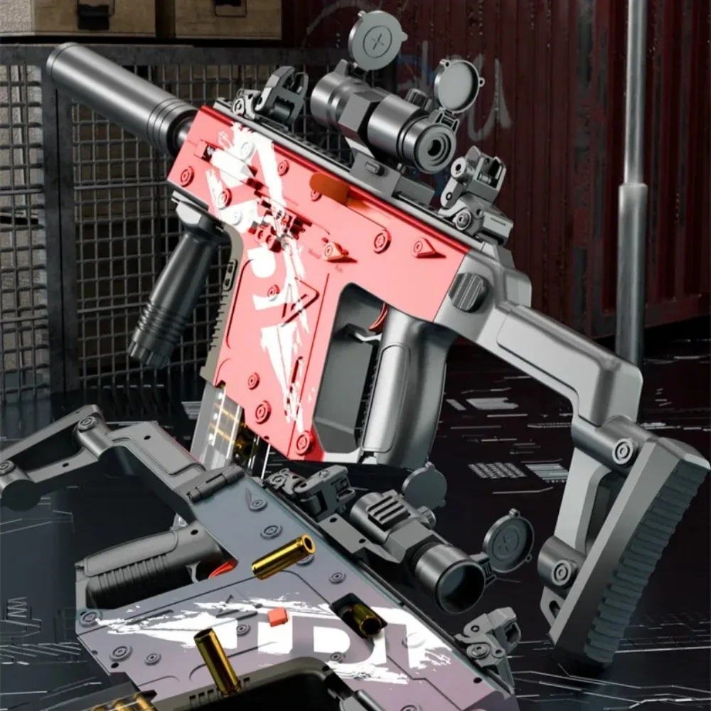 電動/手動式シェル排出ソフト弾丸トイガン、屋外ゲーム、子供用CS戦闘サブマシンガンモデル、子供への誕生日プレゼント