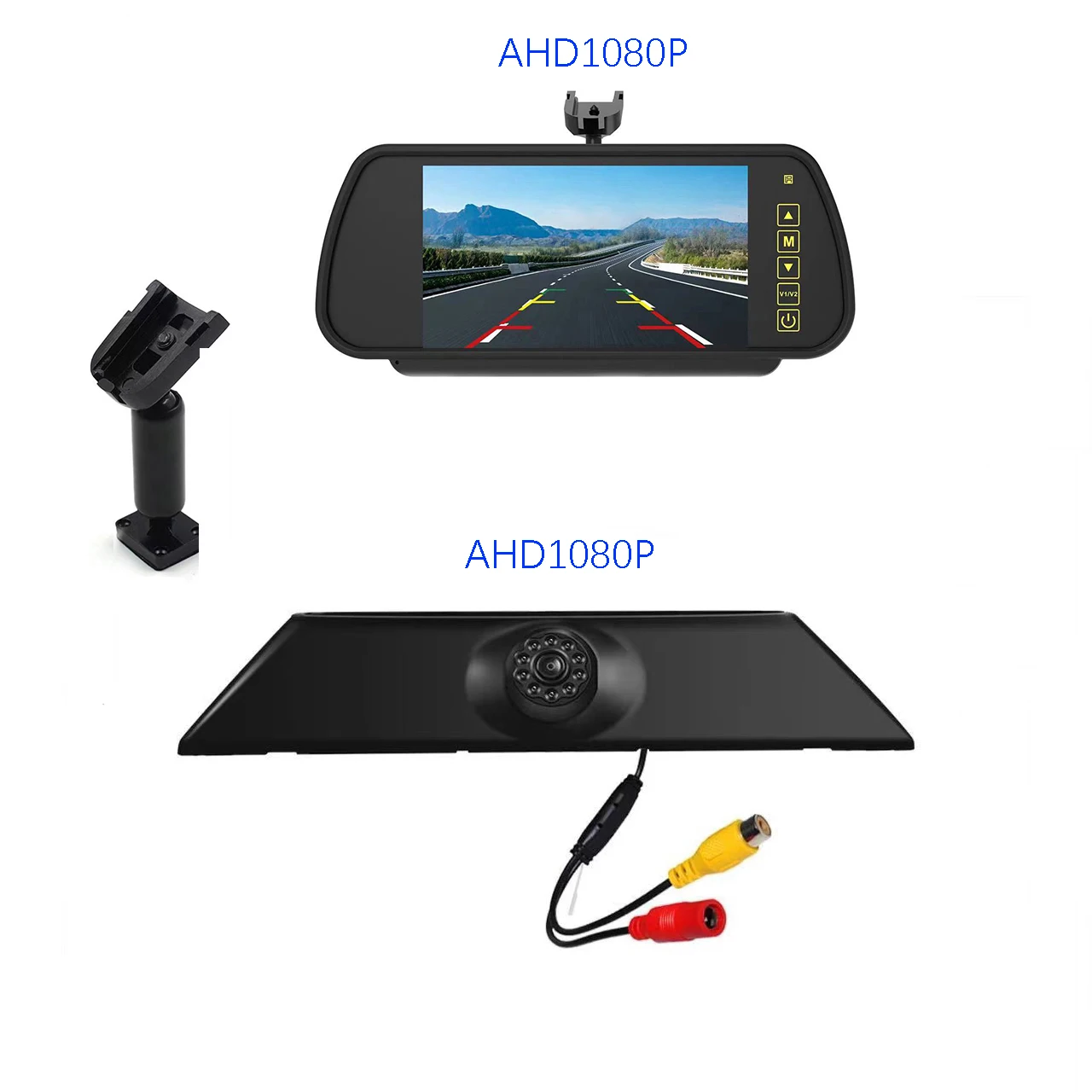 

7" Rear View Mirror Monitor With Brake Light Reversing Camera Kit Night Vision for Iveco Daily 4 Gen 2011-2014 Parking camera