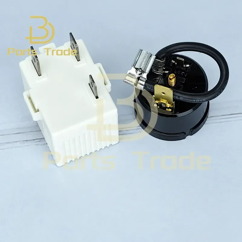 for Refrigerator Freezer Compressor PTC Starter Relay and Round Overload Protector Set TY-QZ-003 Replacement Parts