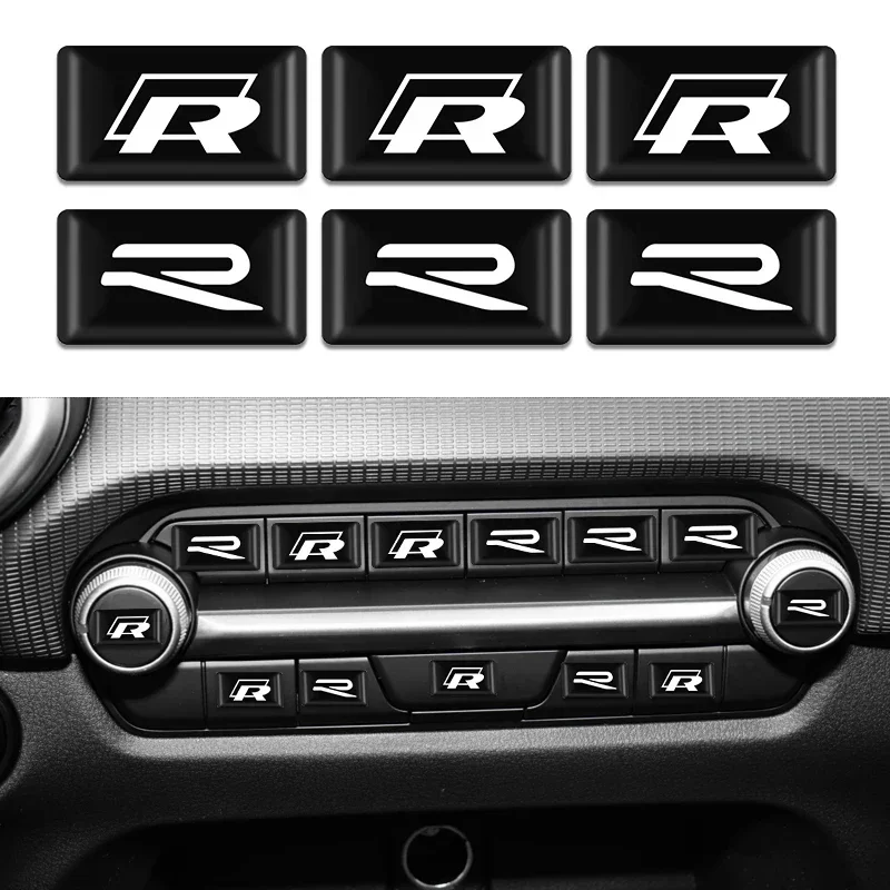

10Pcs Car Steering Wheel Sticker Badge Interior Decoration For VW Volkswagen GTI R Rline Golf Beetle Passat Sharan Jetta