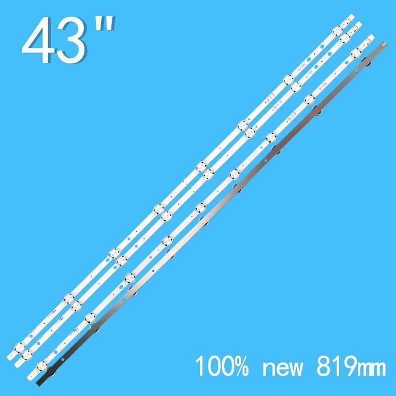 LED-Hintergrund beleuchtung Streifen für Hitachi 43 hk15t74u 43 hk6t74u 17dlb43ver3-a 17dlb43ver3-b VES430QNDL-2D-N11 Lux0143004/01 43 ub8200 Vestel