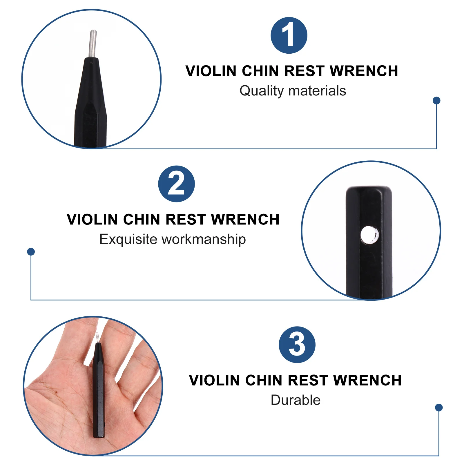 الكمان الذقن بقية وجع الفولاذ المقاوم للصدأ أداة إصلاح صغيرة لعازف الكمان Luthier آلة موسيقية ملحق فيولا Chinrest #4