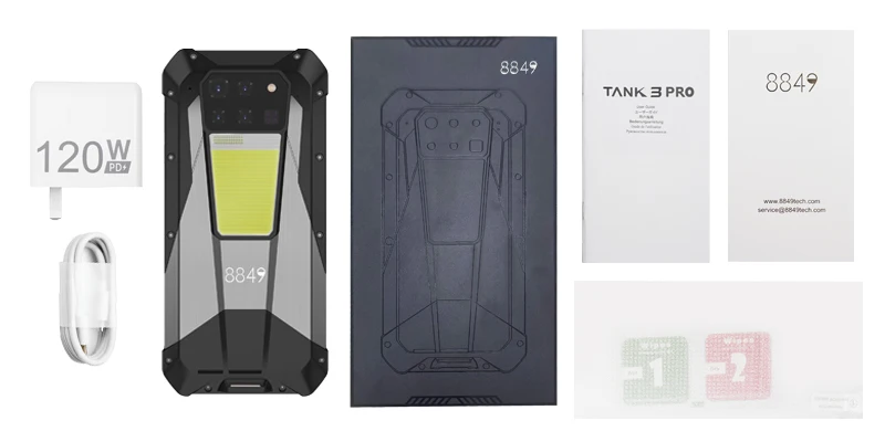 8849 Tank 3 Pro Unihertz Rugged Smartphone 5G with 100 Lumens Projector 32/36GB 512GB 23800mAh Android 14 Cell Phones Dual Sim