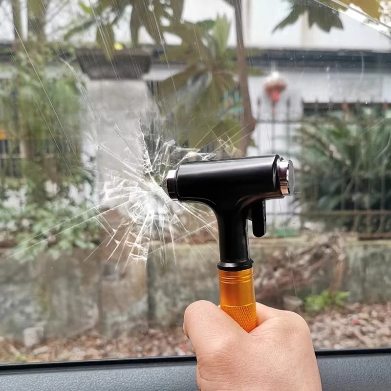 Car Window Break Safety Hammer Aluminum Alloy Fire Escape Vehicle-mounted Emergency Multi-functional Life-saving Glass Hammer