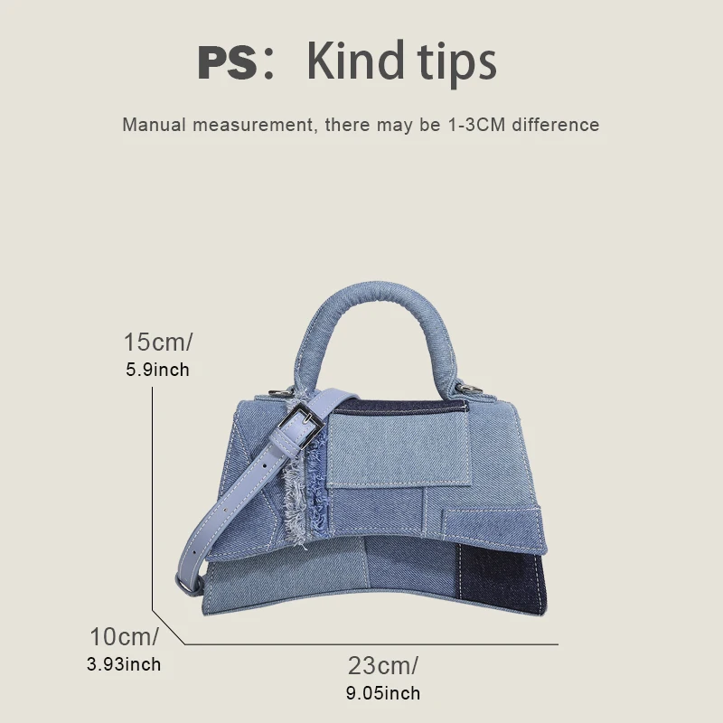 MEDIOW Denim Patchwork Bags For Women Luxury Designer Handbag And Purses 2024 New In Splicing Designed Top Handle Cloth Shoulder