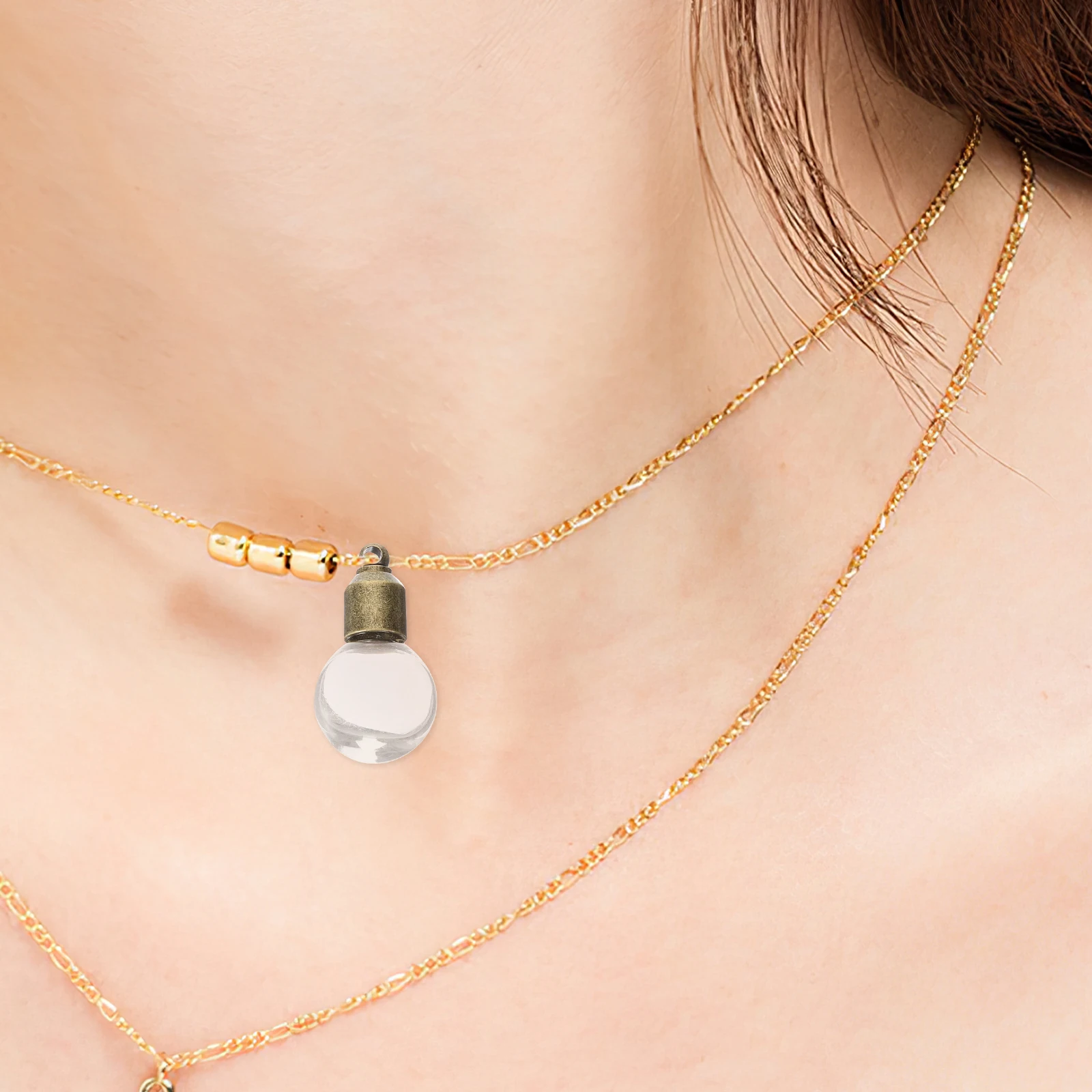 

10Pcs Clear Glass Bottle Charms Mini Pendant Bottles Cap Jewelry Charms for Necklace Bracelet Glass Bottle Charm