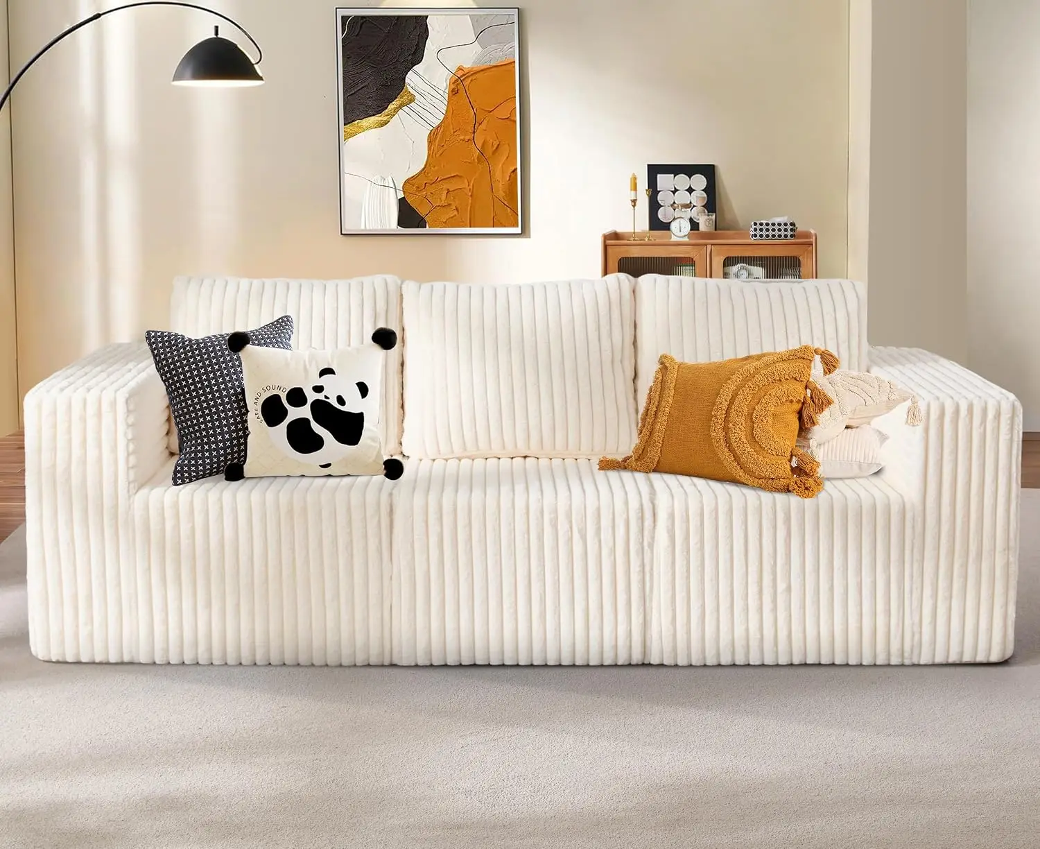 Boneless Modular Sofa Memory Foam Living Room Sectional, Customized
