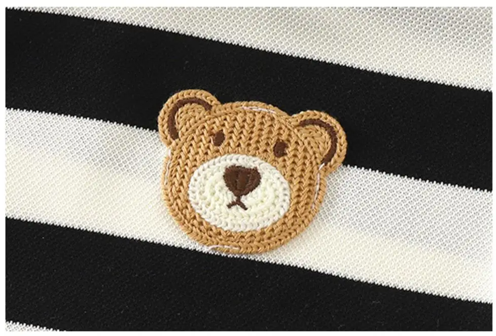 Neues koreanisches Kinder-Set für Jungen und Mädchen, Sommer-Set mit gestreiftem Rundhalsausschnitt, Revers, kurzen Ärmeln und Shorts, lässiges zweiteiliges Set – Detail 8