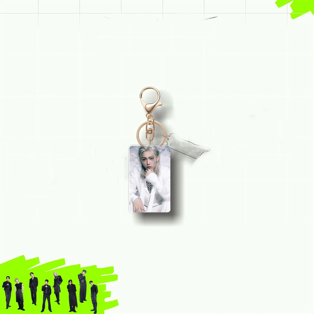 Kpop New Album Rectangle Acrylic Keychain Keyring Accessories HAN FELIX SEUNGMIN BANGCHAN Backpack Pendent Fans Gift Collection