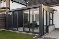 Minimalist Design Sliding Door Home Improvement for Terrace Garden Balcony Aluminum Tempered Glass External Sliding Doors 5