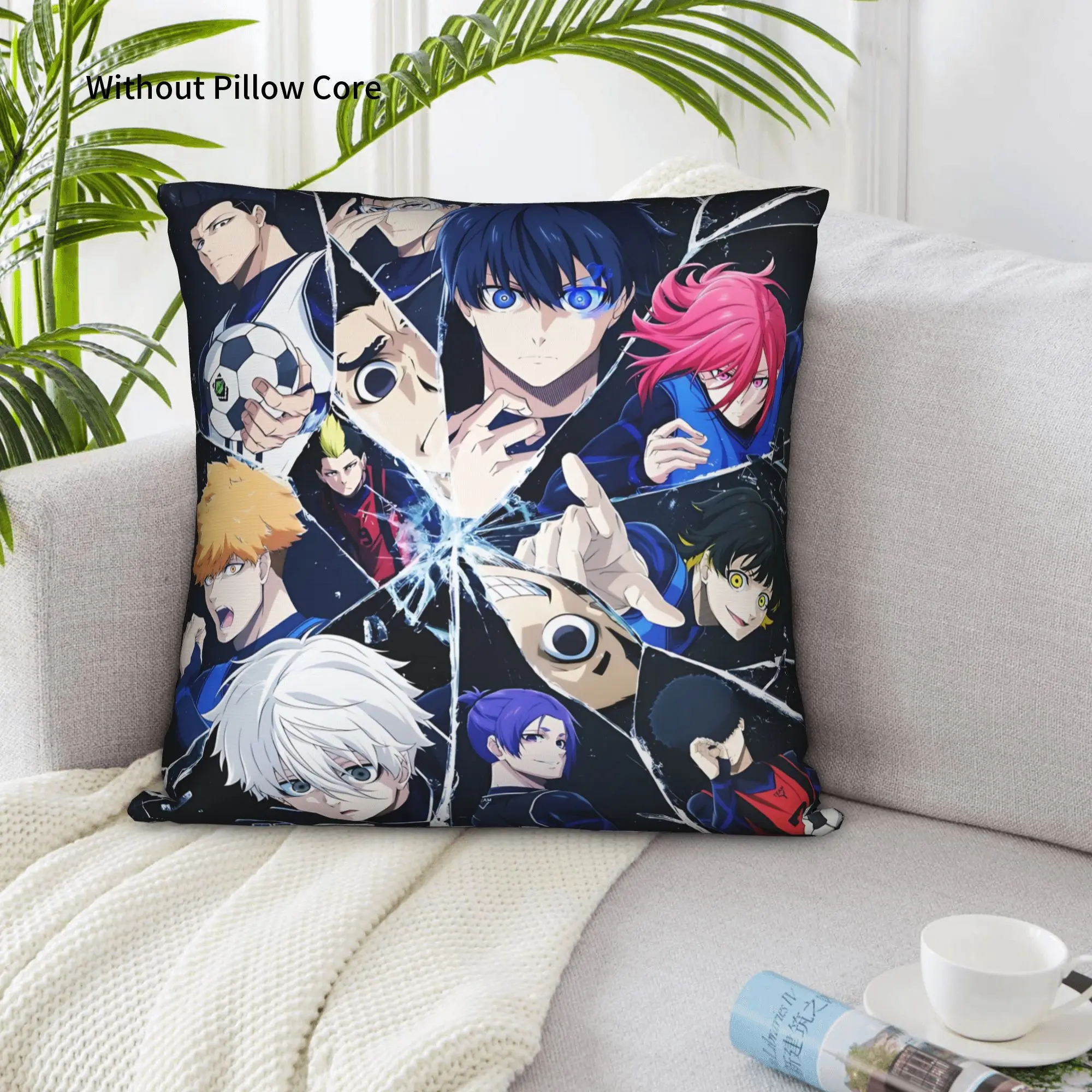 1PC Blue Lock Football Anime Pillow Case Home Decor Items Double-Sided Printing  Sofa Cushion Bedroom Bedside Pillow