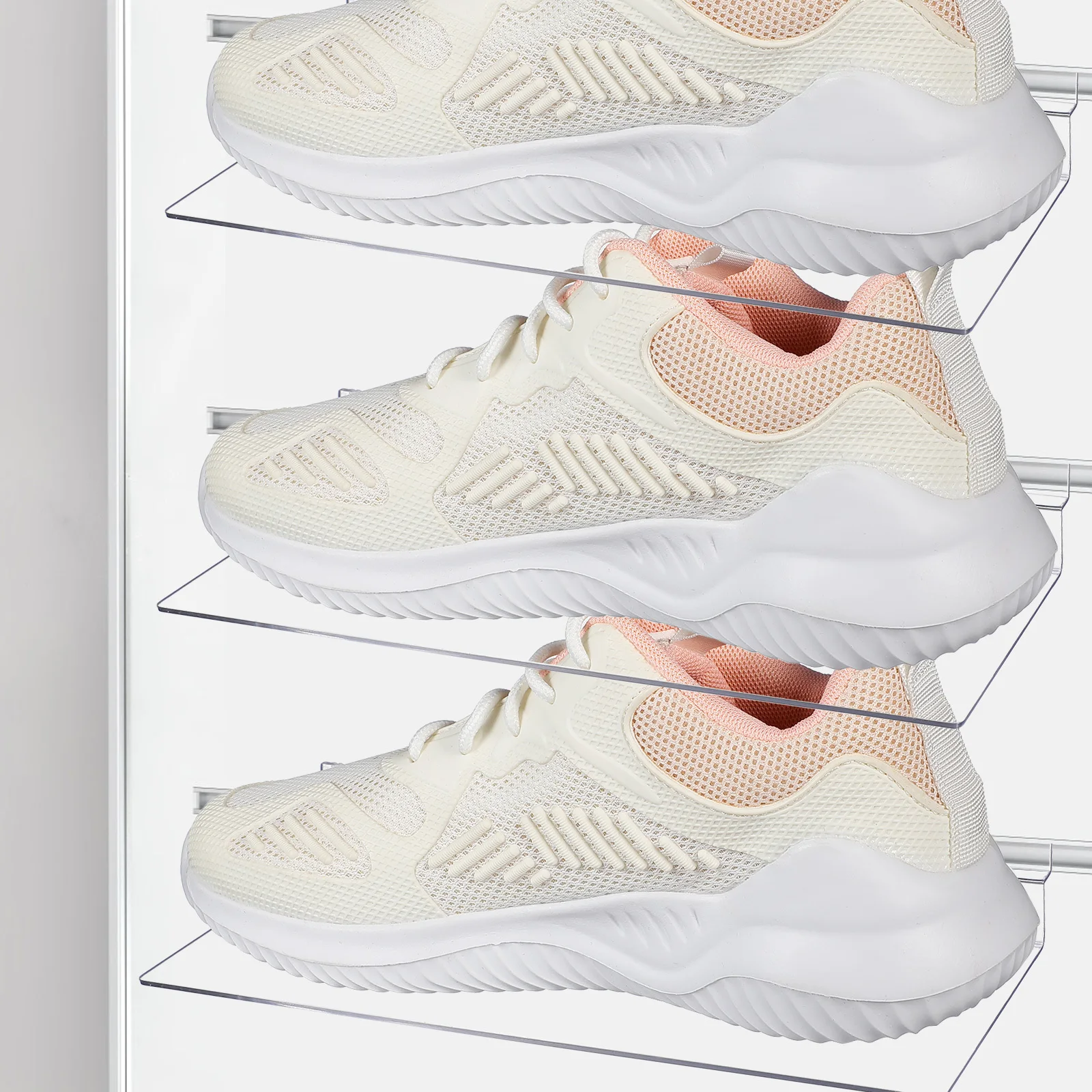 

8 Pcs Sneakers Entryway Shoe Rack Display Shelves Door Hanger Shelf Clear