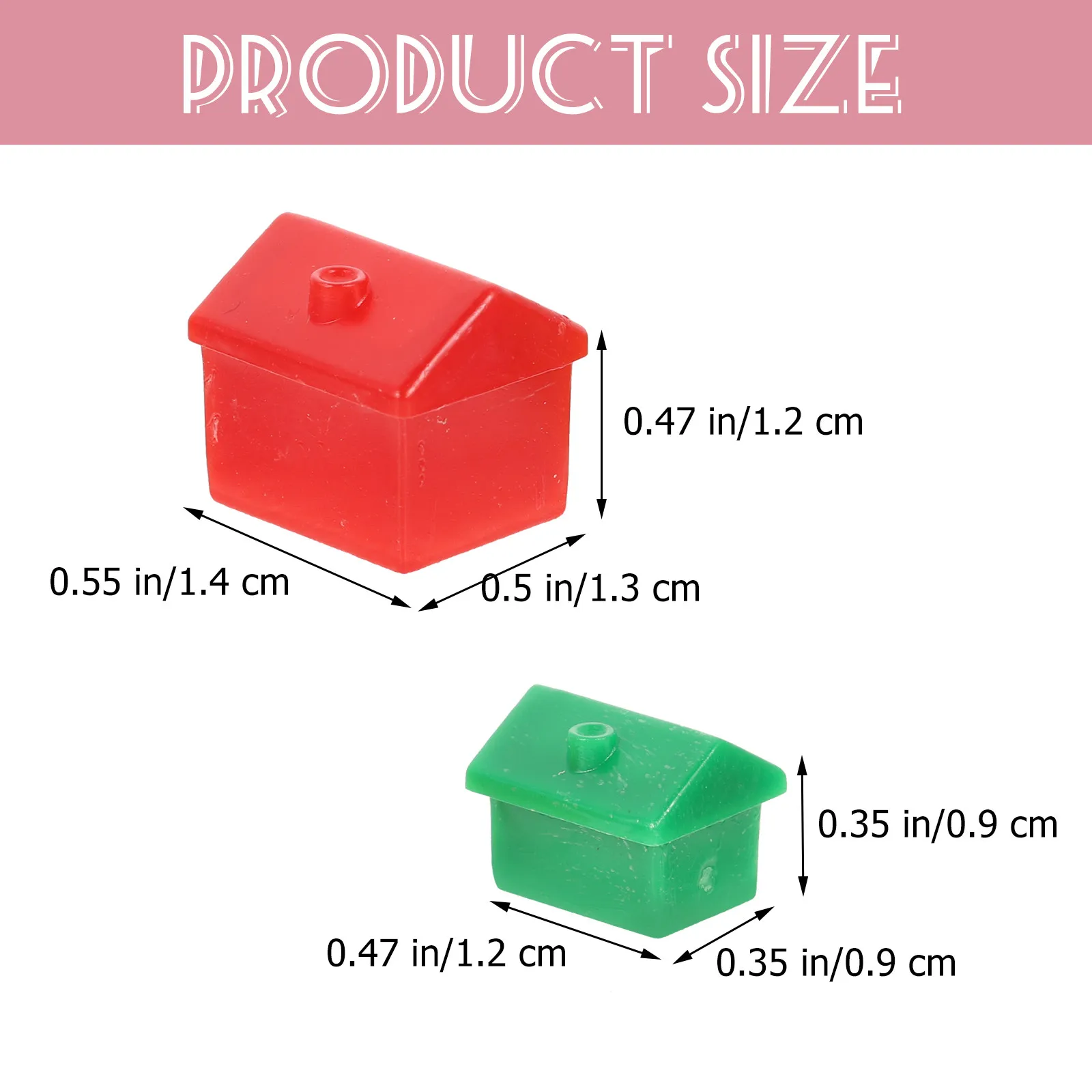 2Sets Board Game Pieces House Props Rich Man Hotel Replacement Chess Accessories for Strategy Games Board Game House