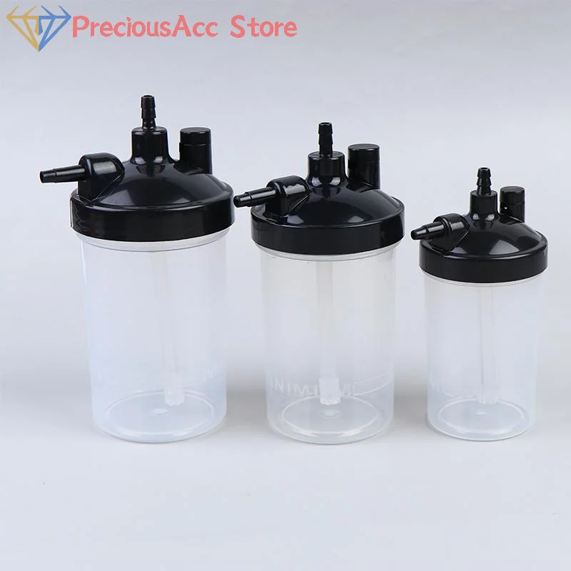 Oxygen Humidifier Bottle Plastic Bubbler Water Container For Oxygen Regulator Concentrator Equipment  Accessory
