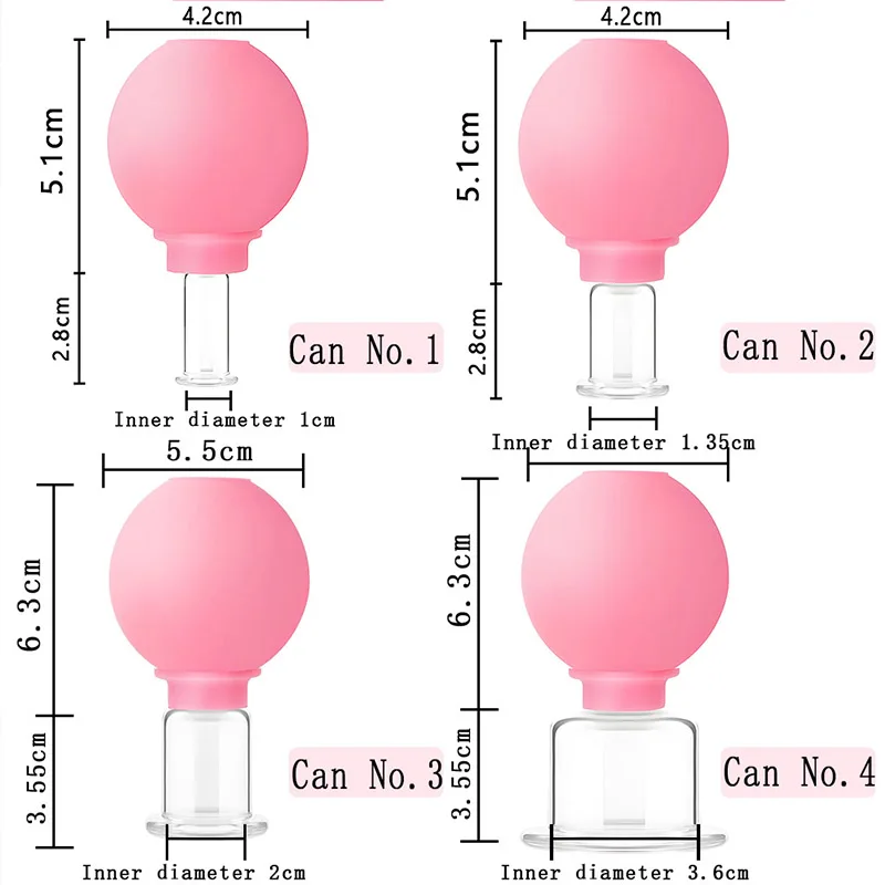 Vacuum Cupping Glass Jar Cellulite Massager Cupping Face Skin Lifting Facial Cups Anti Cellulite Cup Anti-Wrinkle Cupping HFGJ06