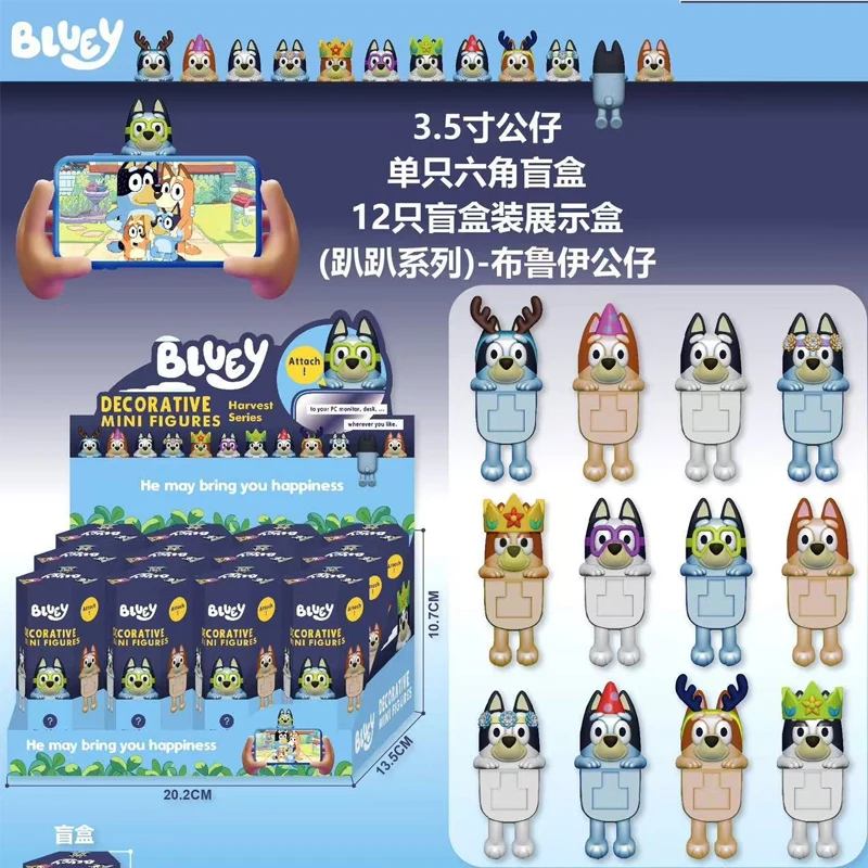 

Bluey Sonny Angel Hippers Animal Back Series Mini Figures Stitch labubu Kuromi Sonny Angel Phone Christmas Kid's Toys Gift