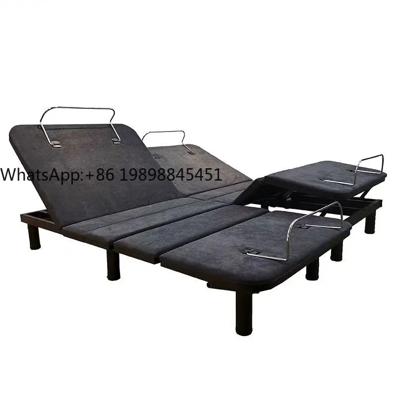 

Electric Adjustable King Size Bed Frame Metal Base for Bedroom Split Adjustable Bed Frame with Wireless Remote Control