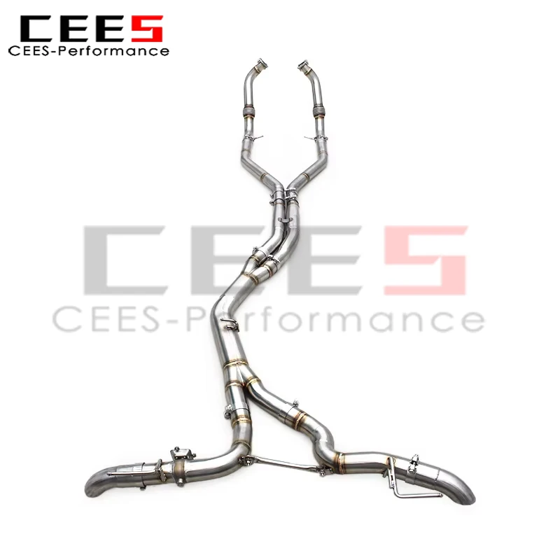 

cees Valve Straight Exhaust Pipes for Audi SQ5 8Y 3.0T 2018+ SS304 Stainless Steel Catback Exhaust System Sport Car Exhaust