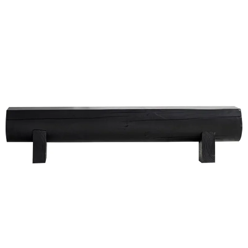 

Wabi Sand wind carbonized black log waiting bench Home shoe changing stool Designer solid wood furniture B & B leisure stool