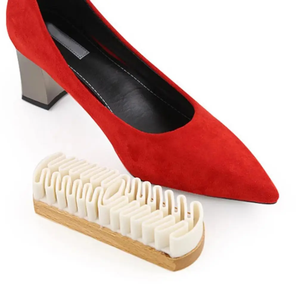 Leather Shoe Polish Brush Shoe Brush Cleaning Scrubber Brush For Suede Nubuck Boots Bags Household Necessary Cleaning Tools