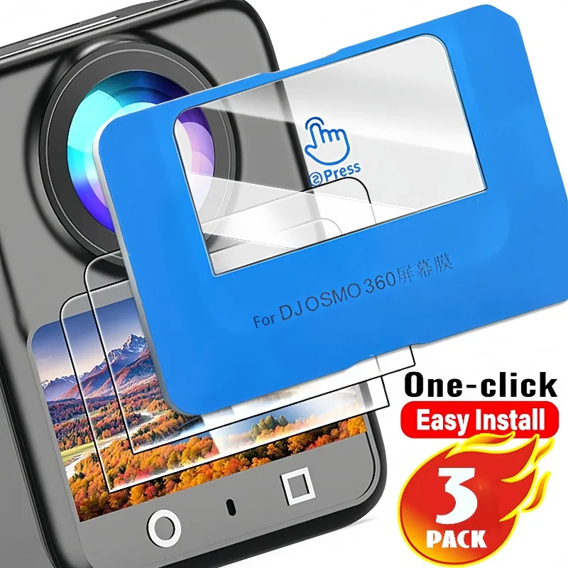 

Закаленное стекло для DJI OSMO 360. Простая в установке защитная пленка для экрана. Защитная пленка от царапин. Пленка твердости 9H для DJI OSMO 360.