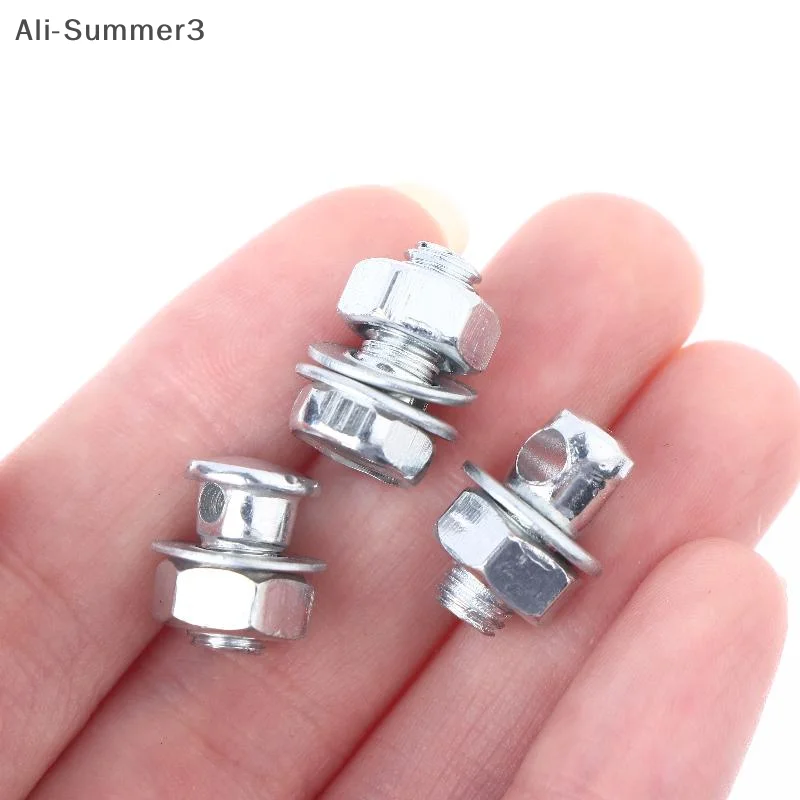 

10PCS Bicycle Brake Beans Line Sliver Beans Durable Iron Clamps Hold Line Fastening Screws Pull Wire Fixing Bicycle Accessories