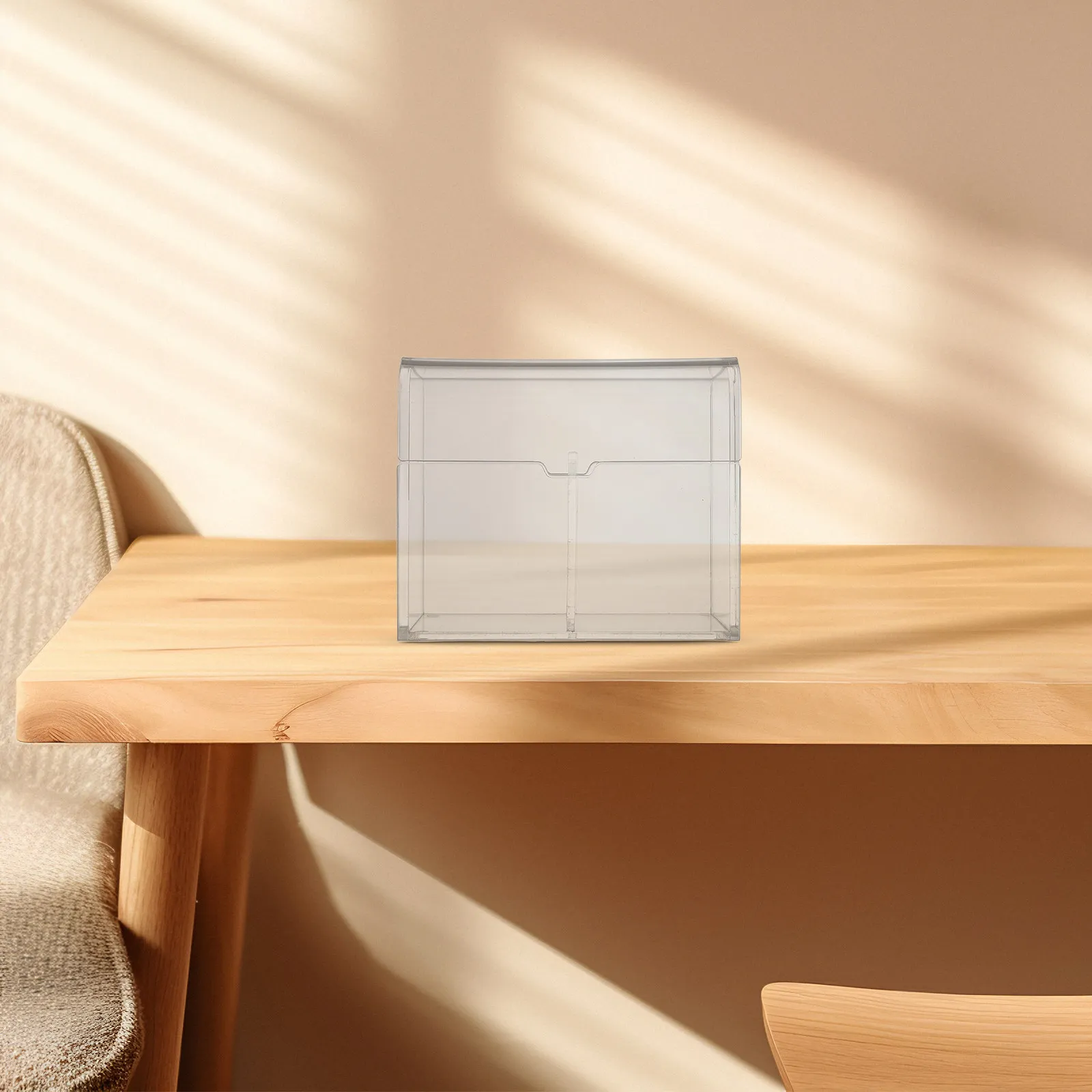 Large Capacity Clear Acrylic Card Organizer Box for Story Cards Learning Flashcards and Trading Cards Storage Trading Card Box