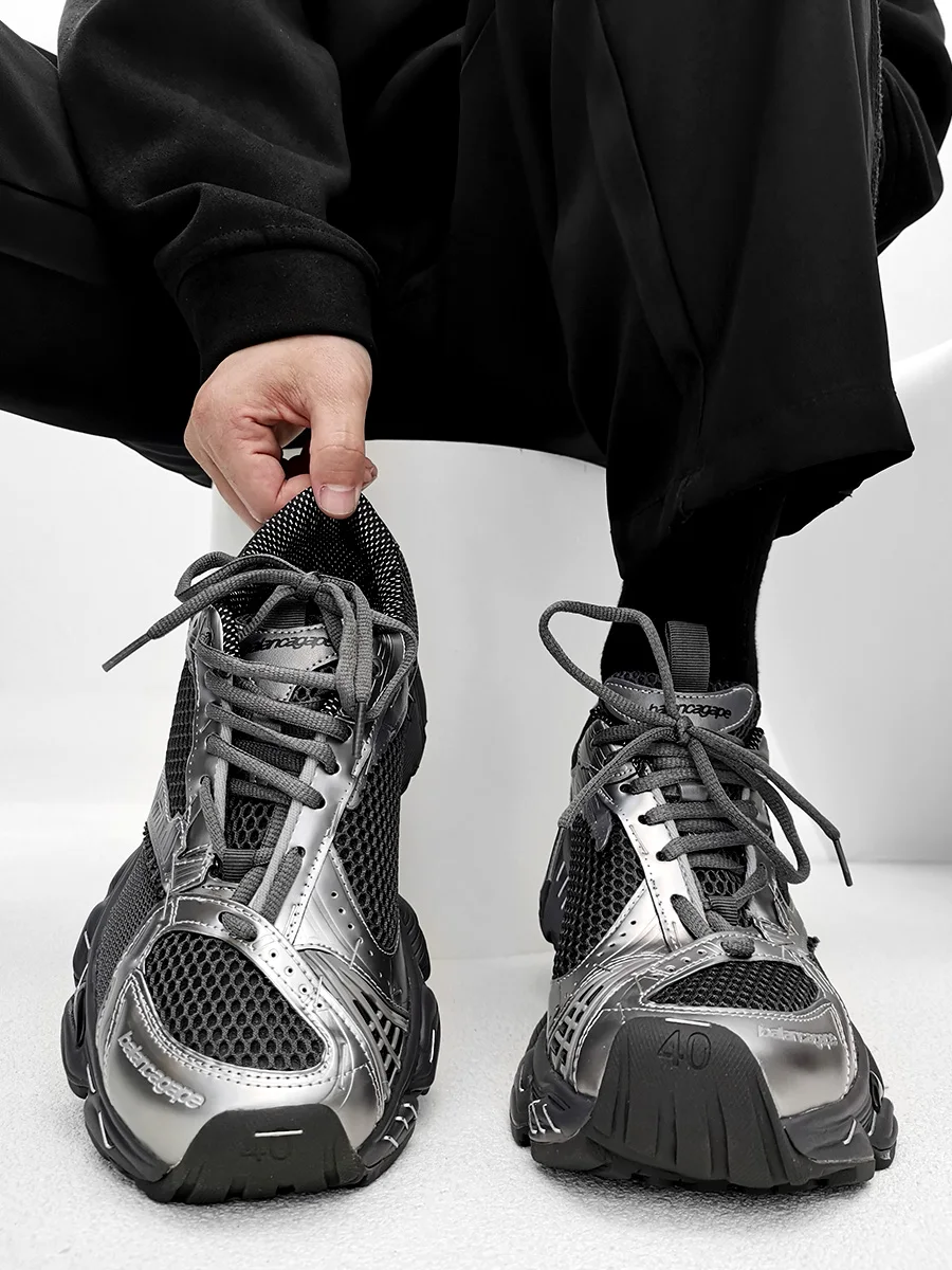 Paris Stapler14 Dad Shoes Trendy Men's 11XL Streetwear Couples Thick Bottom Sports Shoes Women Fashionable Casual Sneakers