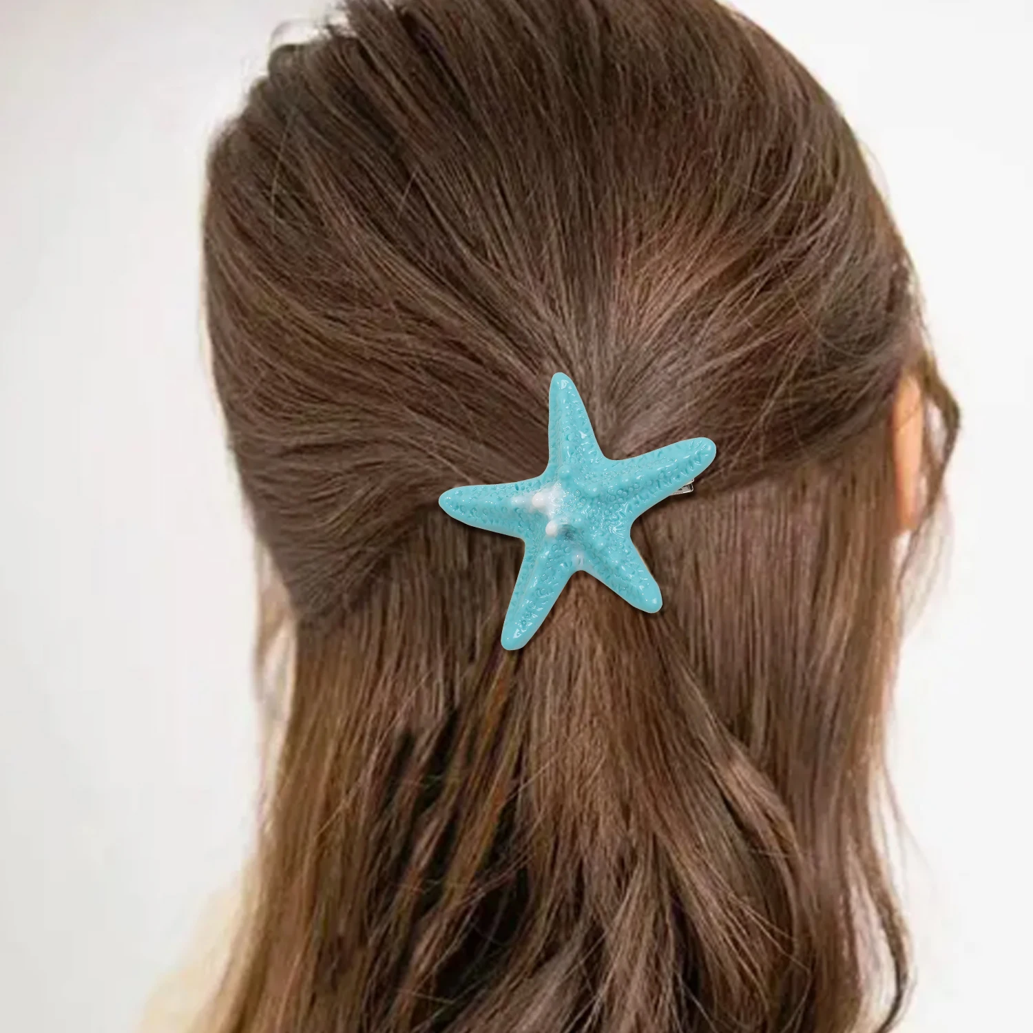Épingles à cheveux étoile de mer en résine pour femmes et filles, pinces à cheveux sirène, accessoires de plage, 5 pièces