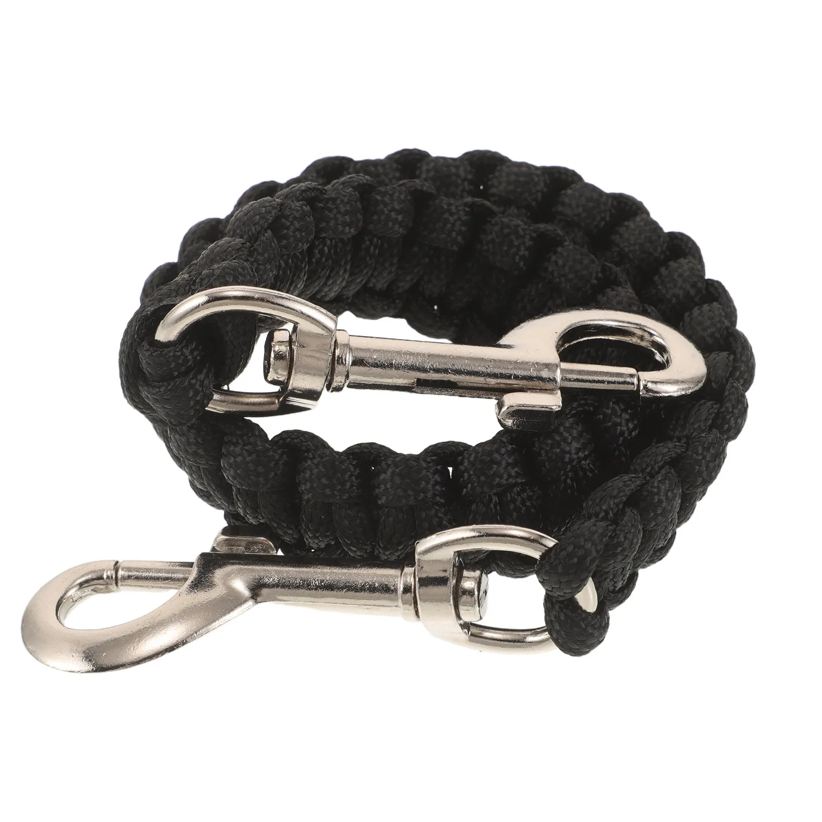 Polyester Braided Saddle Grab Strap Black Snap Horse Saddle Training Band English Riding Balance Strap Equestrian Stability