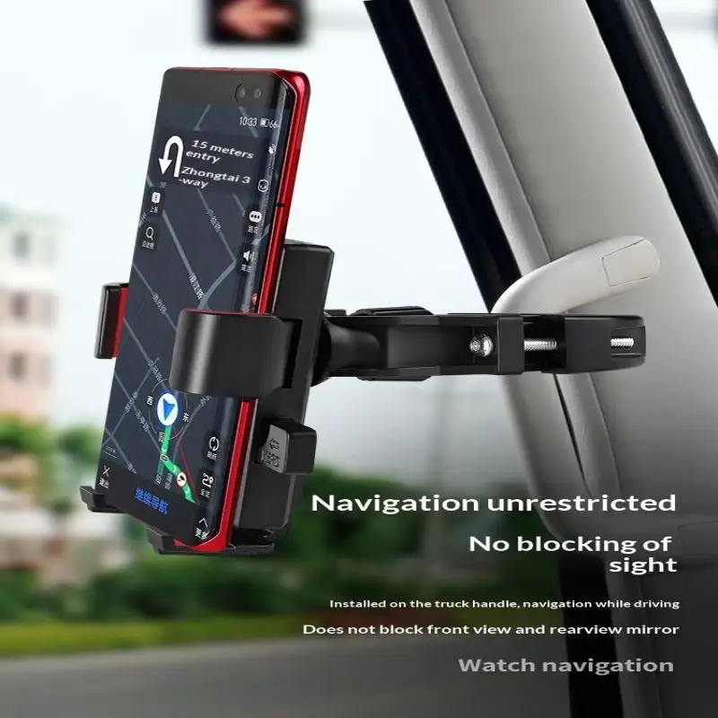 New Durable Truck Bus Phone Mount With Stable Anti Shake Grip 360 Rotation Perfect For  Road Trips